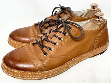 고품질 whoop-de-doo 42 가죽 스니커즈 신발 브라운 갈색