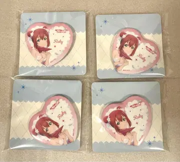 러브 라이브! 선샤인 하트형 캔뱃지 모리 판타지 한정판 쿠로사와 루비