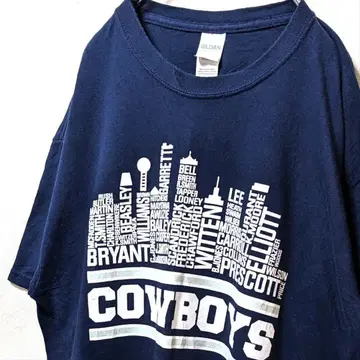 길단 카우보이즈 로고 T셔츠 네이비 L 구제 의류