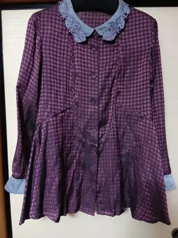 알베로베로 돼지 체크 블라우스 네고 불가!!