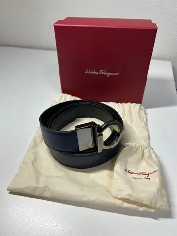 Salvatore Ferragamo 네이비 벨트