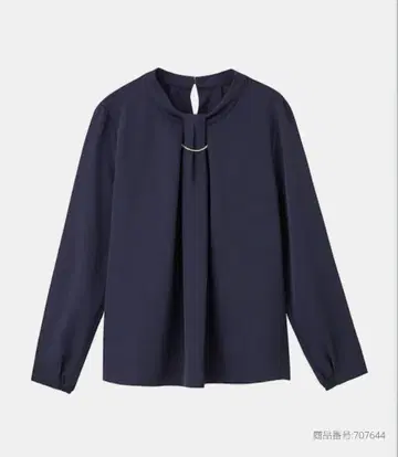 PLST 플라스테 UV 컷 체인 부품 블라우스 네이비