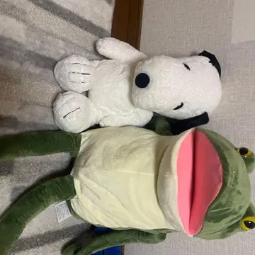 스누피와 개구리 봉제 인형 세트