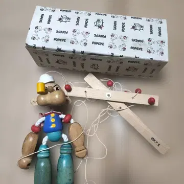 초레어! 빈티지 뽀빠이 조종 인형 박스 포함 앤티크