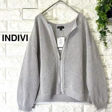새상품 INDIVI 가디건 인디비 지퍼 가디건