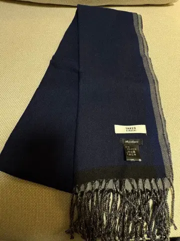 TAKEO KIKUCHI 네이비 머플러