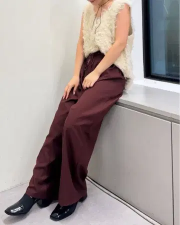 mystic 슬랙스 보르도 와인 레드 레드 0 사이즈