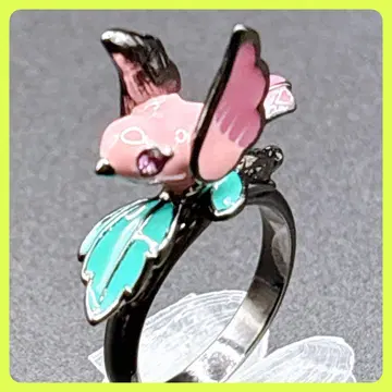 컨디션 최상 안나수이 AnnaSui 핑크 작은 새 반지 9호