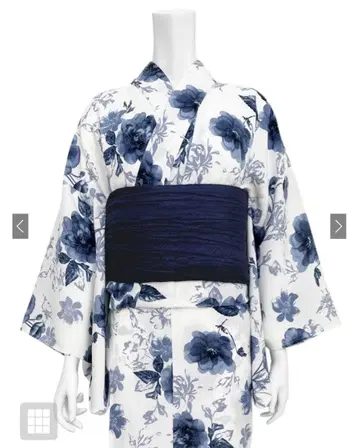 수채화 꽃무늬 유카타 세트