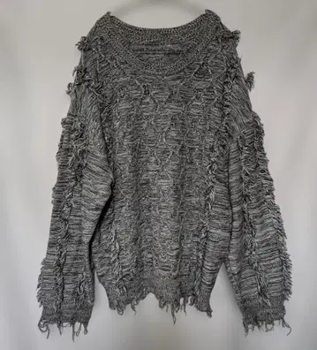 Anui 프린지 니트 그레이 L 구제 의류