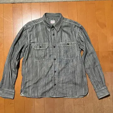 모모타로 진즈 히코리 스트라이프 긴팔 셔츠 L 사이즈 굿 컨디션
