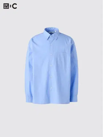 미사용 새상품 UNIQLO C 브로드 오버사이즈 셔츠 블루