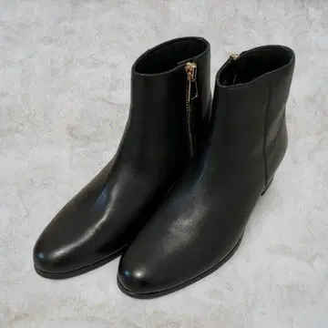 엔데바이스 천연 가죽 소가죽 가죽 힐 부츠 42 사이드 지퍼