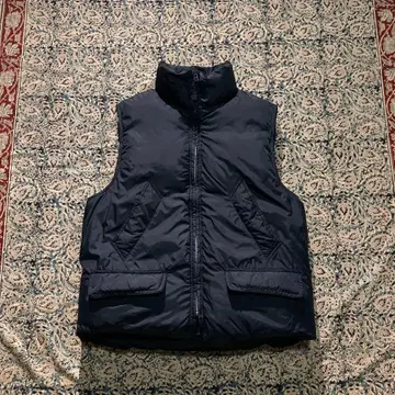 80년대 90년대 플라이트 다운 베스트 겨울용 두꺼운 원단 블랙 빈티지