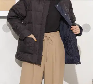 NANO universe 발수 가공 라이트 다운 리버서블 블랙 네이비