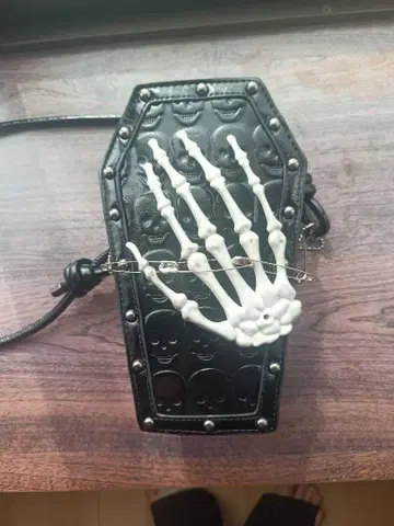 새상품 미니백 관형 데코레이션 스켈레톤 핸드 포함