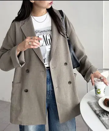 Discoat 테크 린넨 빅 셔츠 자켓