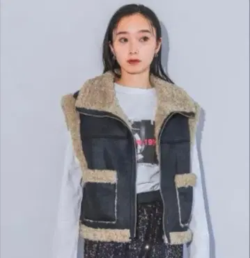 지나시스 리버서블 베스트 무스탕 베스트 보아 베스트