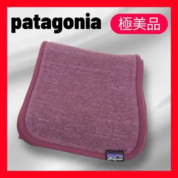 컨디션 최상 파타고니아 플리스 머플러 퍼플 여성용 아웃도어 방한 복슬복슬
