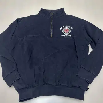 소방 NORTH HIGHLAND FIRE DEPT. 하프 지퍼 맨투맨