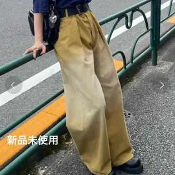 미사용 새상품! JEANASSIS 턱 데님 와이드 팬츠 M