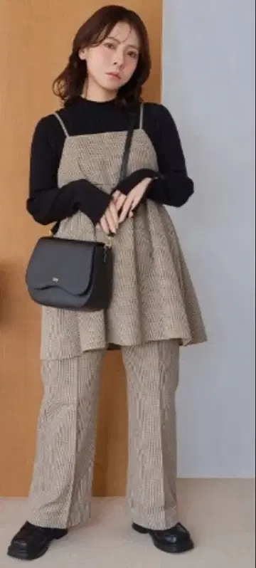 [시마무라] yumi 체크 셋업 M 사이즈 새상품