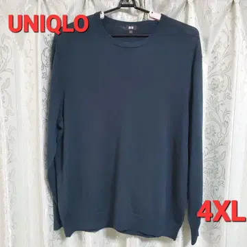 유니클로 다크 그린 남성용 니트 울 100% 사이즈 4XL