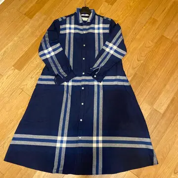 BEAMS BOY 타탄 체크 원피스 네이비 프리 사이즈