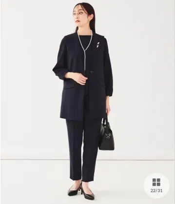 [ 새상품급 ] [ 완판템 ] UNTITLED 네이비 팬츠 셋업