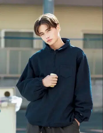 Bonbon store | BENTIDEA 하프 지퍼 맨투맨 L