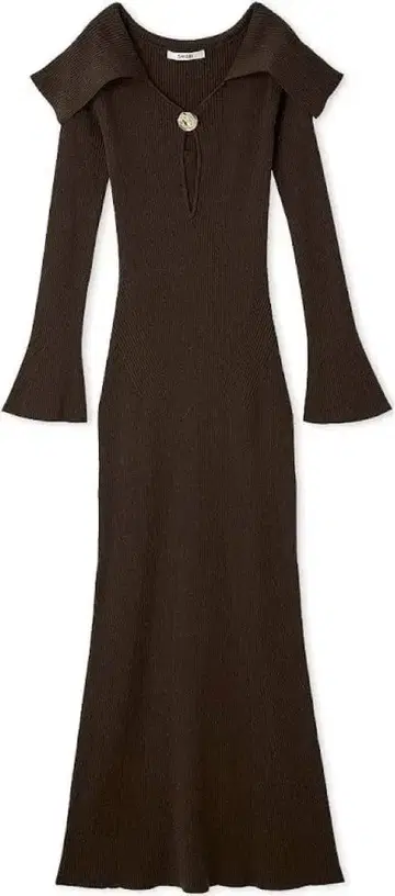 snidel Sustainable 디자인 프론트 니트 원피스