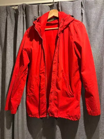 바시스 브룩 빨간색 마운틴 파카 후드 부착