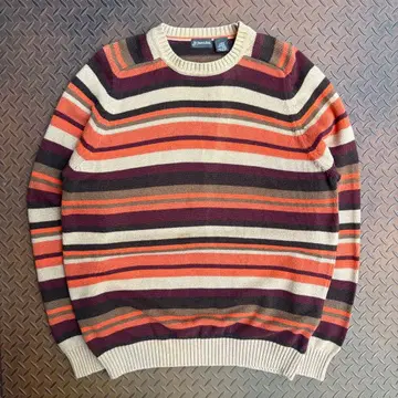 90s-00s 세인트 존스 베이 코튼 니트 멀티 보더