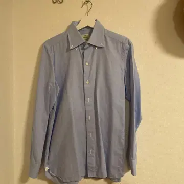 BORRELLI 버튼다운 칼라 긴팔 셔츠 라이트 블루