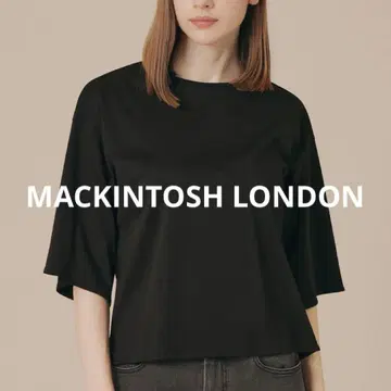 매킨토시 런던 파우더 슈가 코튼 7부 소매 셔츠