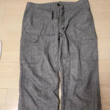 헤링본 그레이 와이드 팬츠