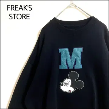 FREAK'S STORE 맨투맨 디즈니 블랙 오버 사이즈