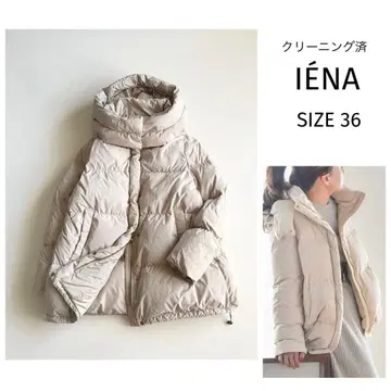 [ 이에나 ] 리사이클 다운 숏코트 36 2way 후드 탈부착 가능