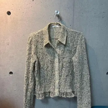 CLANE 트위드 긴팔 가디건 그레이 계열