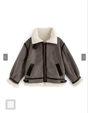 옷깃 2Way 무스탕 보아 블루종[k9056b]