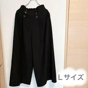 블랙 와이드 팬츠 L 사이즈