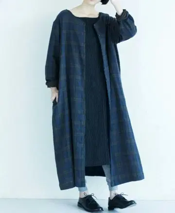 08mab 블랙워치 더블 거즈 2way 원피스