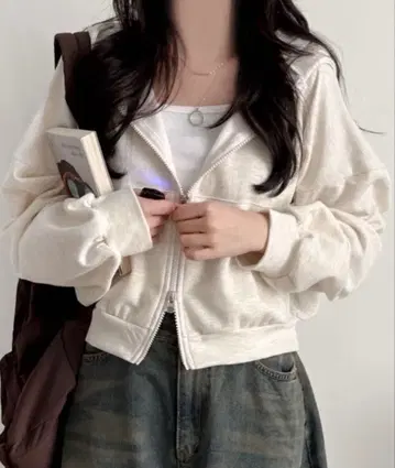 VIVID LADY 더블 지퍼 후드티