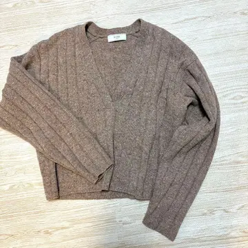 SLOBE iENA 이에나 브라운 V넥 니트 프리 사이즈