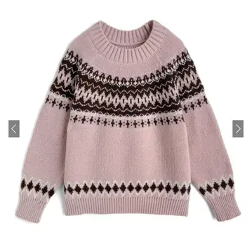 GRL 이번 시즌 ILLIT BEB 노르딕 아가일 무늬 니트탑 새상품