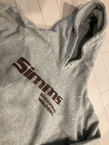Simms 후드 부착 맨투맨 그레이