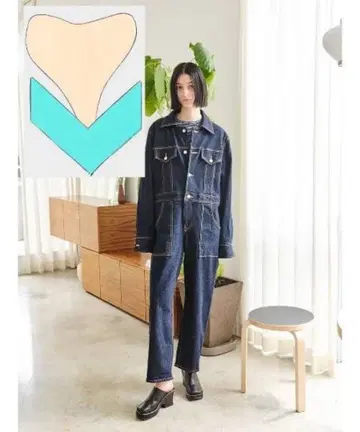 soduk 스도크 stretchy denim 점프 수트