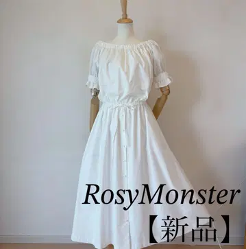 [ 새상품 ] RosyMonster 완판템 롱 원피스 오프숄더 화이트