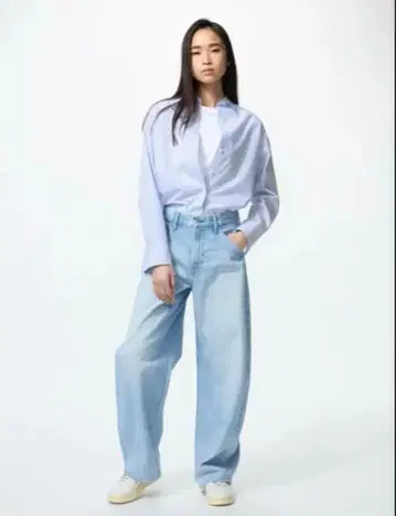 배기 커브 청바지 28 유니클로 UNIQLO 테이퍼드