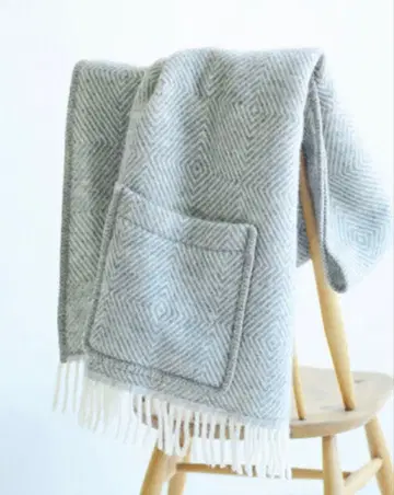 새상품급 LAPUAN KANKURIT 포켓 부착 숄